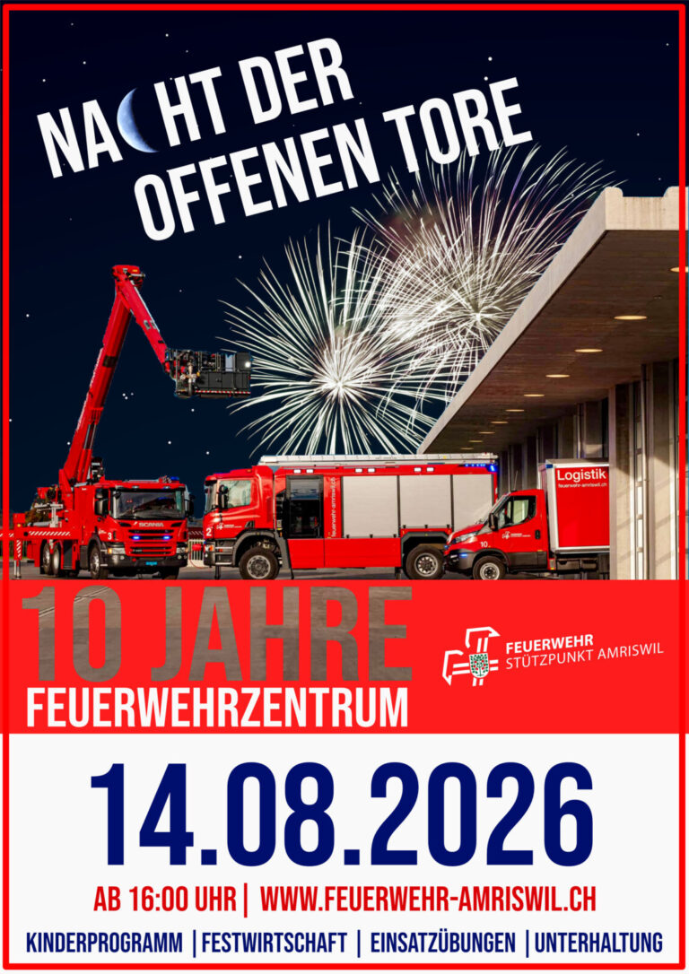Feuerwehr Amriswil öffnet ihre Tore zum Jubiläum